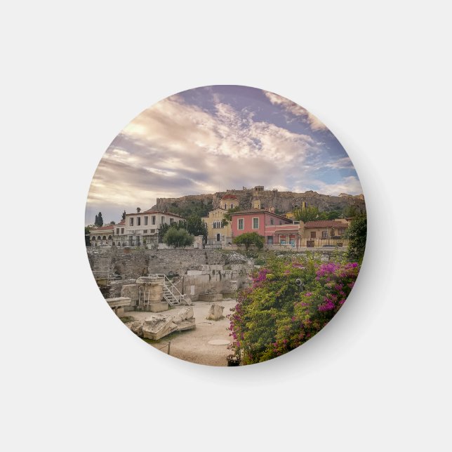 Das farbenfrohe Athen Magnet (Vorne)