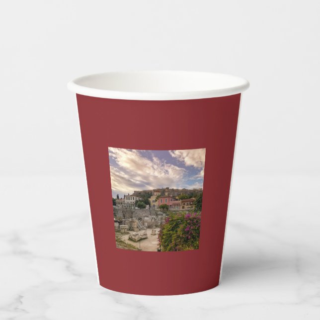 Das farbenfrohe Athen Pappbecher (Vorderseite)