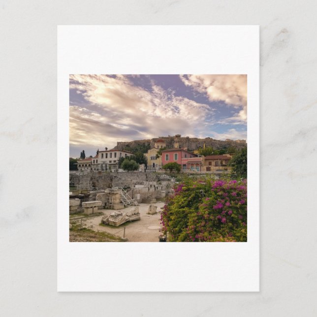 Das farbenfrohe Athen Postkarte (Vorderseite)