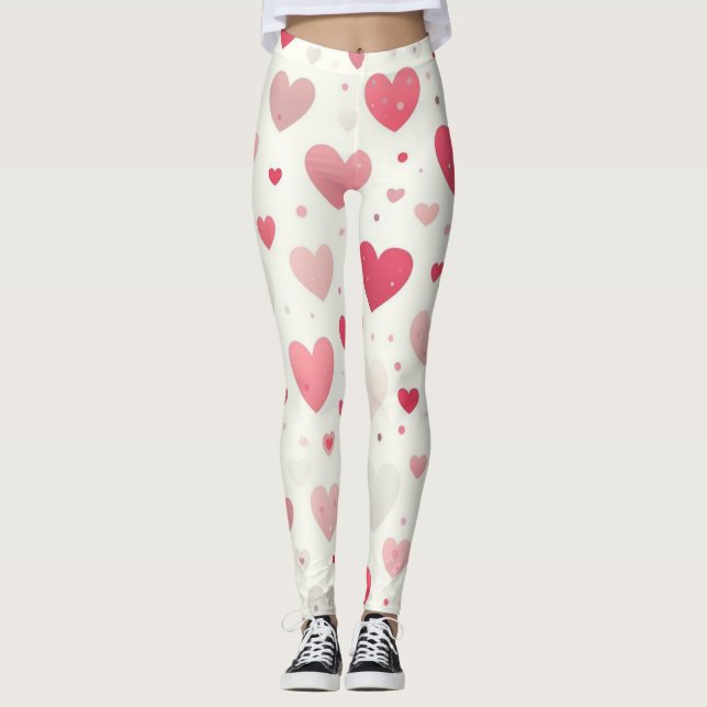 Das farbenfrohe Valentinstag Leggings (Vorderseite)