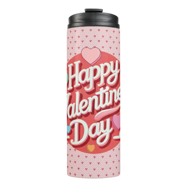 Das farbenfrohe Valentinstag Thermosbecher (Vorderseite)