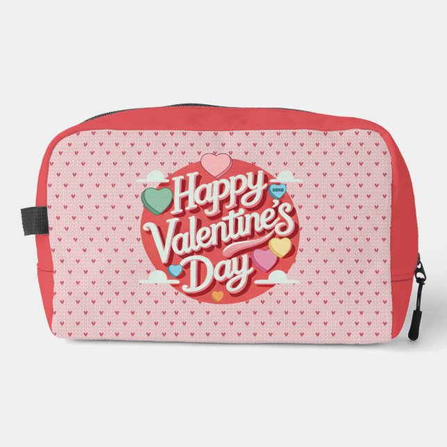 Das farbenfrohe Valentinstag Waschbeutel (Vorderseite)