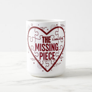 Das fehlende Stück – Faith Heart Design Kaffeetasse