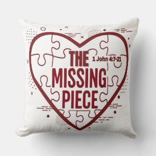 Das fehlende Stück – Faith Heart Design Kissen