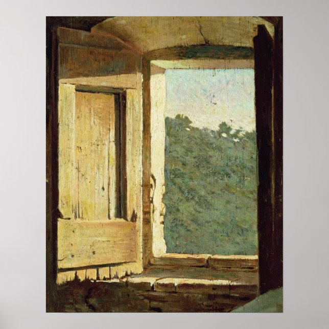 Das Fenster (Öl auf Leinwand) Poster (Vorne)