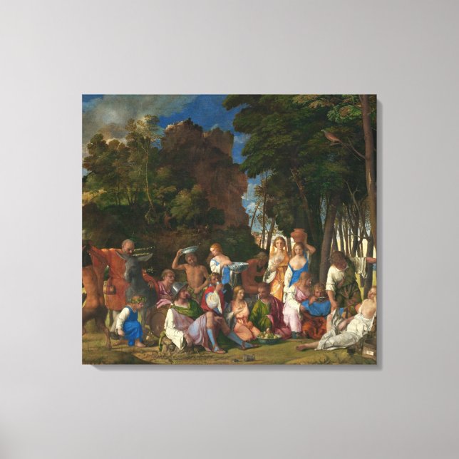 Das Fest der Götter (von Giovanni Bellini) Leinwanddruck (Vorderseite)