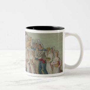 Das Fest der Landwirtschaft im Jahre 1796 in Paris Zweifarbige Tasse