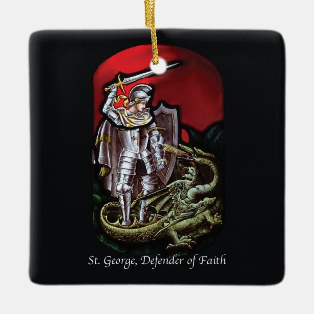 Das Fest des heiligen Georg Verteidigerin des Glau Keramikornament (Vorderseite)