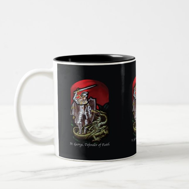 Das Fest des heiligen Georg Verteidigerin des Glau Zweifarbige Tasse (Links)