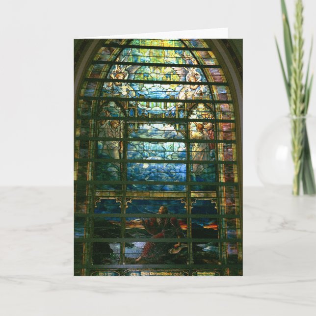 Das festgehaltene Glas der heiligen Stadt mit Tiff Karte (Vorderseite)