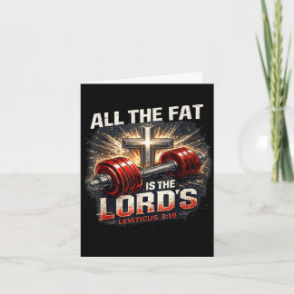 Das Fett ist Lord's Gym Christian Workout Hantel Karte