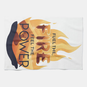 Das Feuer anheizen, das Motivierend T-Shirt des Po Geschirrtuch