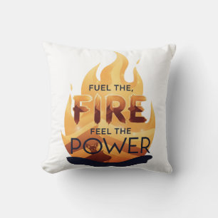 Das Feuer anheizen, das Motivierend T-Shirt des Po Kissen