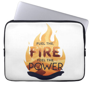 Das Feuer anheizen, das Motivierend T-Shirt des Po Laptopschutzhülle