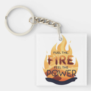 Das Feuer anheizen, das Motivierend T-Shirt des Po Schlüsselanhänger