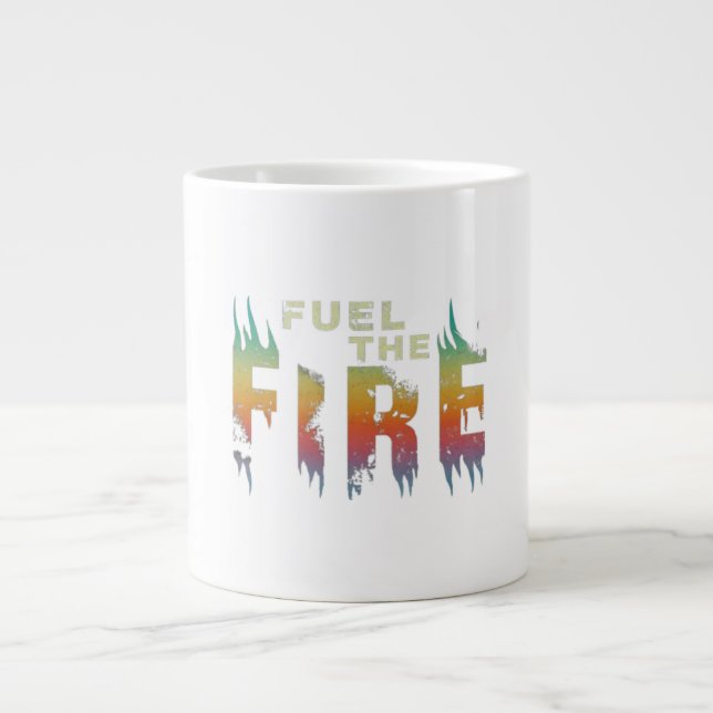 Das Feuer anheizen Jumbo-Tasse (Vorderseite)
