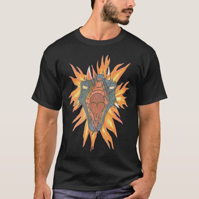 Das Feuer des Drachen T-Shirt (Vorderseite)