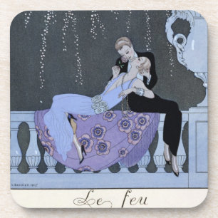 Das Feuer, Illustration für "Partys Galantes" Getränkeuntersetzer