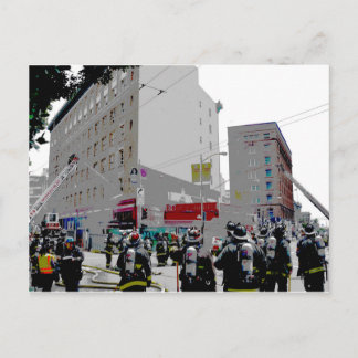 Das Feuer in San Francisco Postkarte
