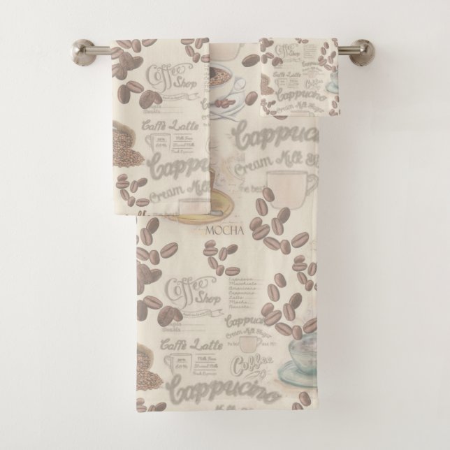 Das Fika Swedish Coffee Shop Bath Towel Set (Insitu)