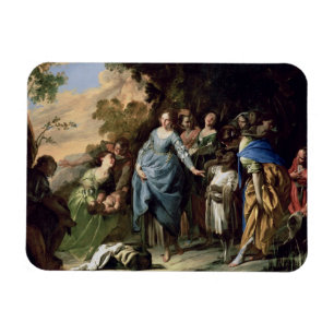 Das Finden von Mosese, c.1650-56 (Öl auf Leinwand) Magnet