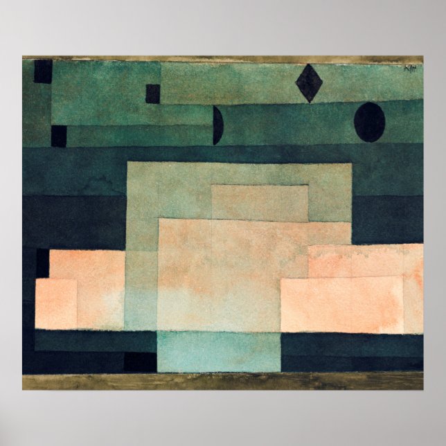 Das Firmament über dem Tempel (1922) von Paul Klee Poster (Vorne)