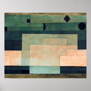 Das Firmament über dem Tempel (1922) von Paul Klee Poster