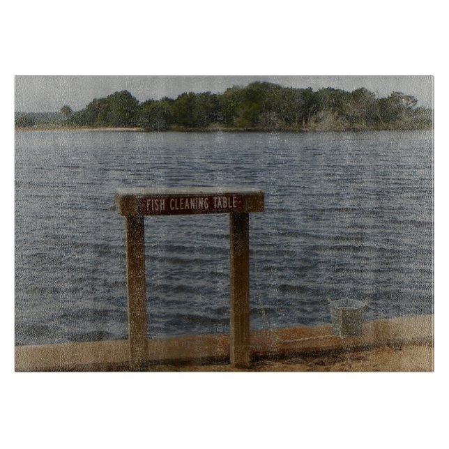 Das FISCH-REINIGUNGS-TABELLE Schneidebrett (Vorderseite)