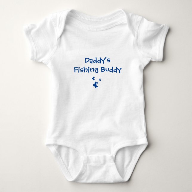 Das Fischen-Freund-" Baby-Bodysuit "des Vatis Baby Strampler (Vorderseite)
