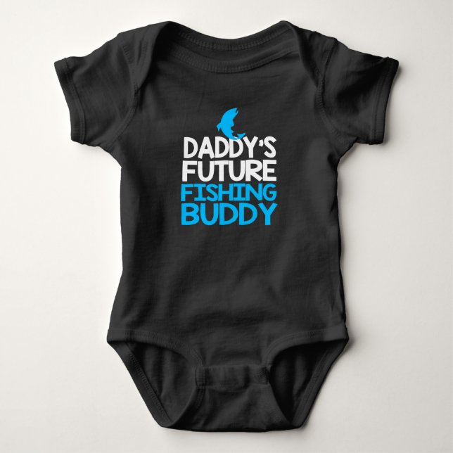 Das Fischen-Freund-Baby-Bodysuit des Vatis Baby Strampler (Vorderseite)