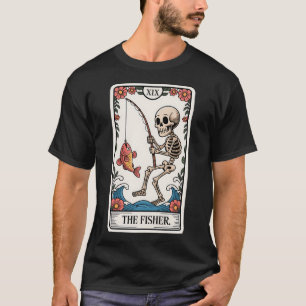 Das Fisher-Skelett-Fischer-Tarotkarten-Design T-Shirt