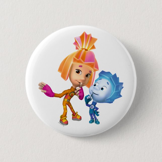 Das Fixies | Simka und Nolik Button (Vorderseite)