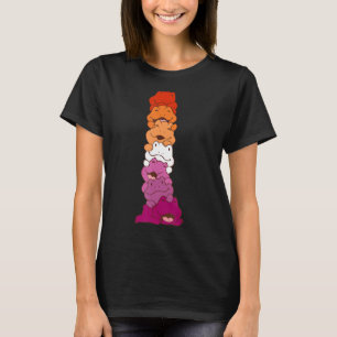 Das Flag für das lesbische Niedliche Lesben-Lesben T-Shirt