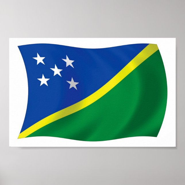 Das Flag-Poster der Salomonen drucken Poster (Vorne)