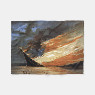 Das Flaggschiff des Zivilen Krieges gegen das Feue Fleecedecke