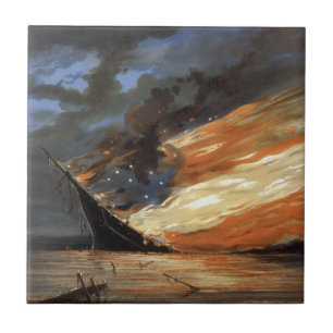 Das Flaggschiff des Zivilen Krieges gegen das Feue Fliese