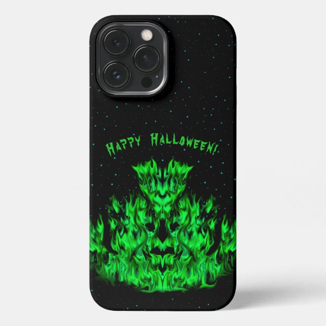 Das Flammenmonster im Sternenhimmel iPhone 13 Pro Max Hülle (Rückseite)