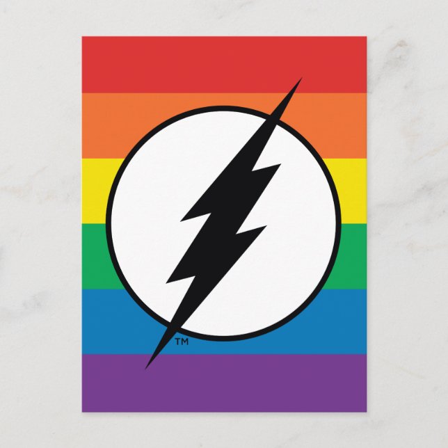 Das Flash-Rainbow-Logo Einladungspostkarte (Vorderseite)