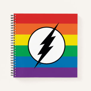 Das Flash-Rainbow-Logo Notizbuch