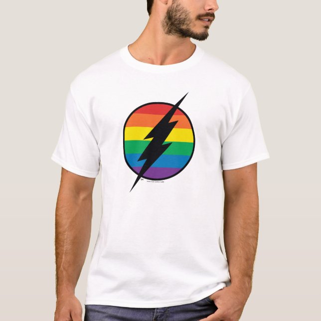 Das Flash Rainbow-Logo T-Shirt (Vorderseite)