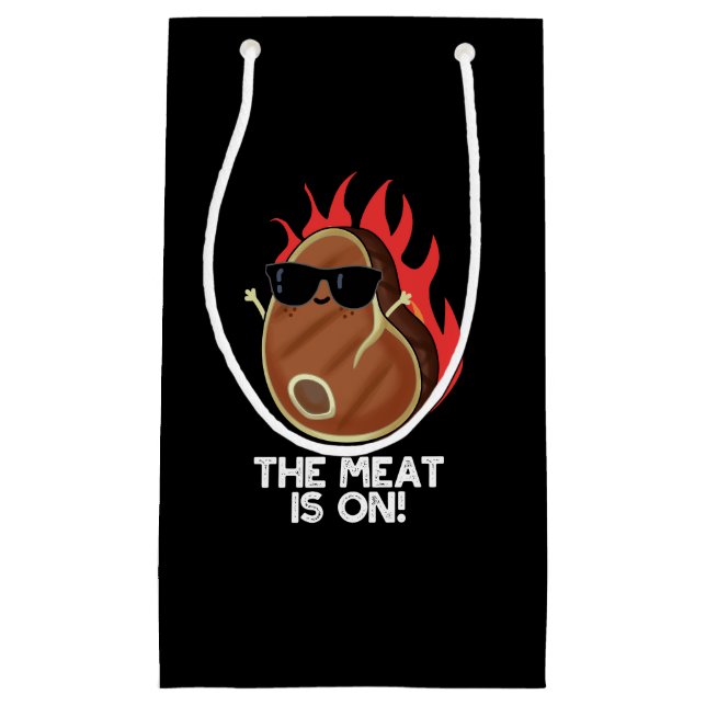 Das Fleisch ist auf sonnigen Lebensmittel Steak Pu Kleine Geschenktüte (Vorderseite)