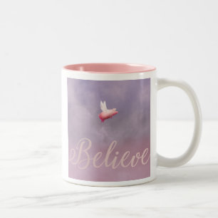 Das Fliegen Schwein-Glauben Zweifarbige Tasse