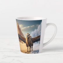 Das fliegende Kamel Latte-Tasse