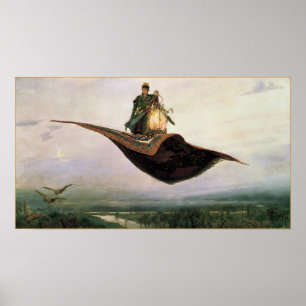 Das Fliegerteppich Fantasy Art Poster Print