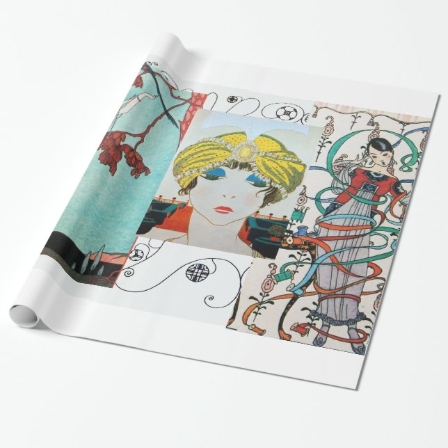 DAS FLIGHTLOSE GEBÄUDE, ART DECO SCHÖNHEIT KOSTEN GESCHENKPAPIER (Ungerollt)
