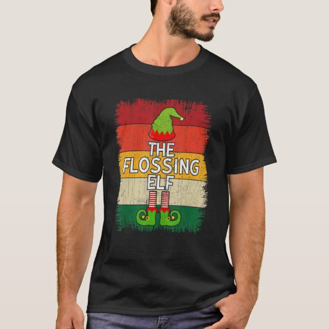 Das Flossen-Elf-Matching-Group-Weihnachtskonzern P T-Shirt (Vorderseite)
