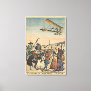 Das Flugzeug "der kleinen Zeitschrift", das vorbei Leinwanddruck