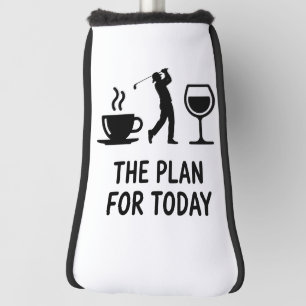 Das Flugzeug für heute Lustiger Golf Wein Kaffee G Headcover