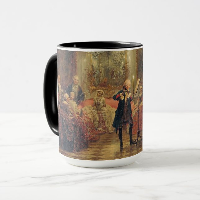 Das Flute Konzert Adolph Menzel Tasse (Vorderseite Links)