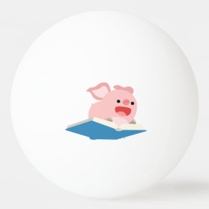 Das Flying Book und der Cartoon Ping Pong Ball Tischtennisball